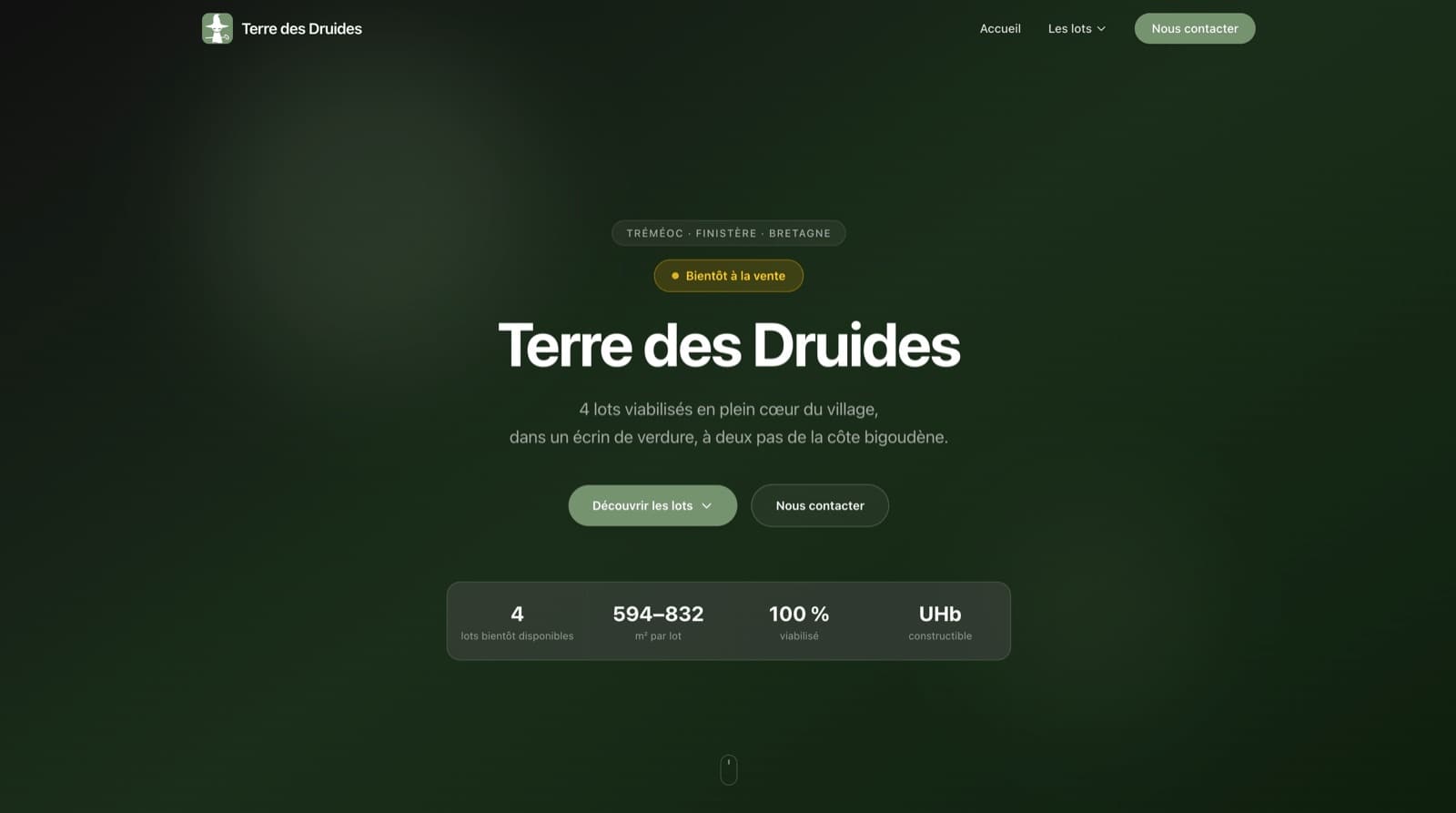 Site Terre des Druides, programme immobilier