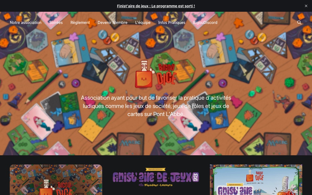 Aperçu du site Bigoudice