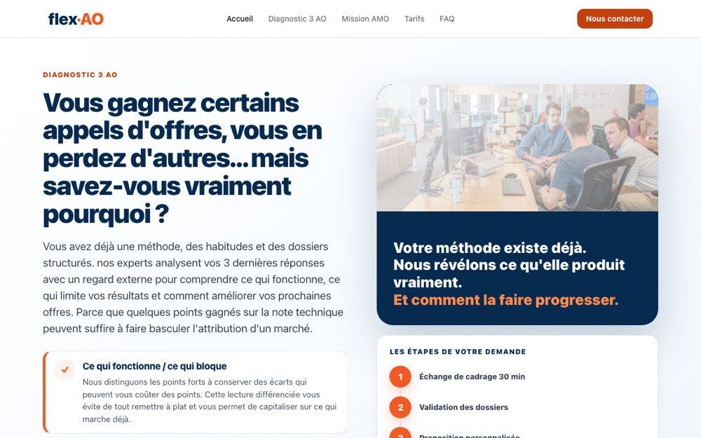 Aperçu du site flex·AO
