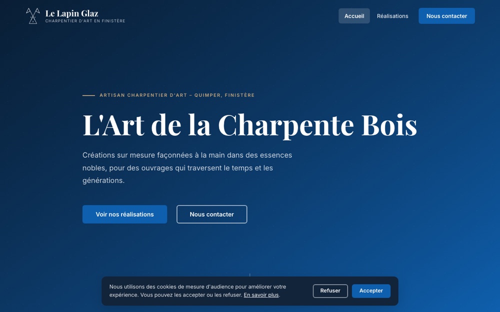 Aperçu du site Le Lapin Glaz