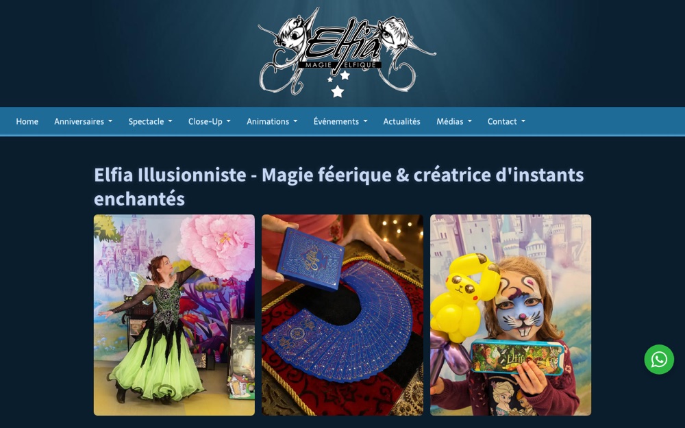 Aperçu du site Magicien au Féminin