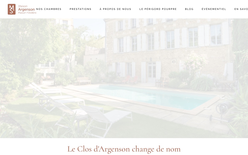 Aperçu du site Maison Argenson